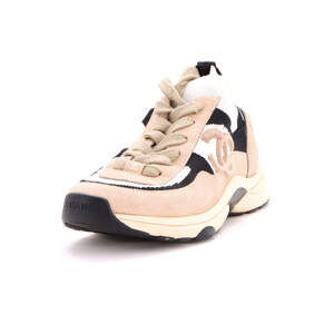 Chanel Women's CC Low-Top Sneakers Suede and Mesh